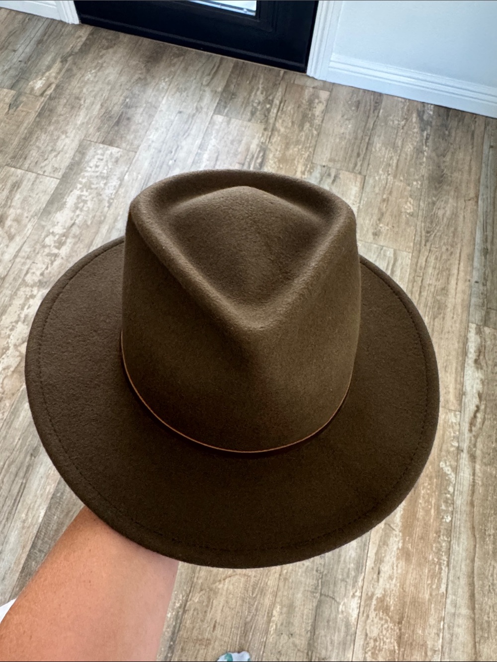 Yellow 108 Eastwood wool hat- Olive Brown fedora XL